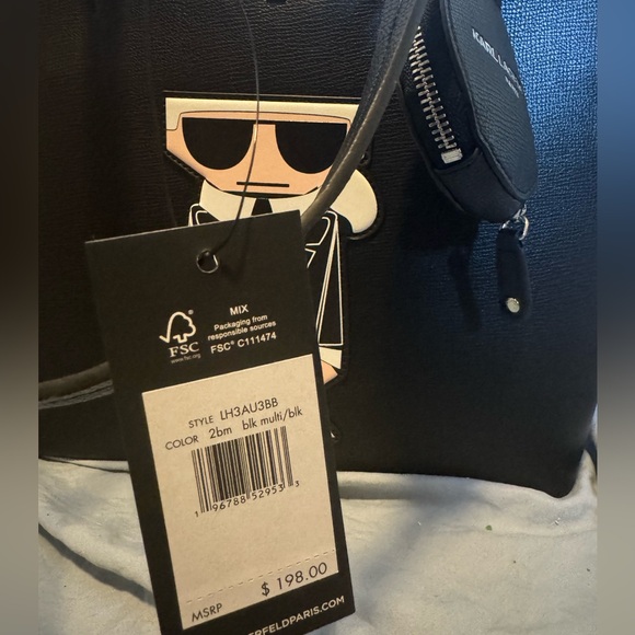 NWT Karl Lagerfeld Paris Maybelle Tote – A Chic Tribute to Fashion Icon - Picture 7 of 7